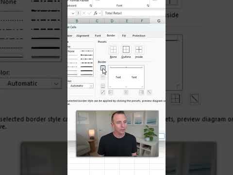 How do you apply cell borders in Excel