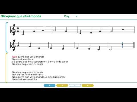 Não quero que vás à monda - Educação Musical