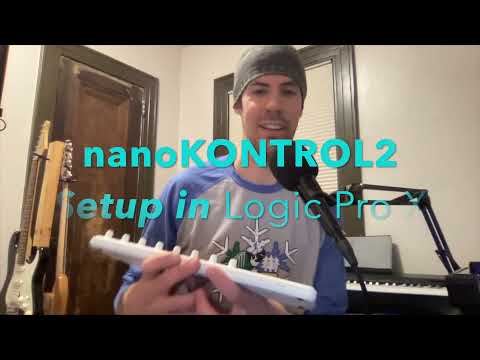 Korg nanoKONTROL2 mixer setup in Apple Logic Pro X.
