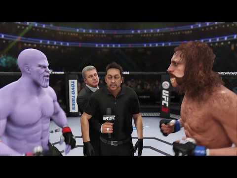 Thanos vs. Bigfoot (EA Sports UFC 3) - CPU vs. CPU - Crazy UFC 👊🤪