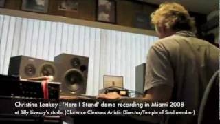 Christine Leakey recording a demo for Here I Stand at Billy Livesay's, Miami 2008