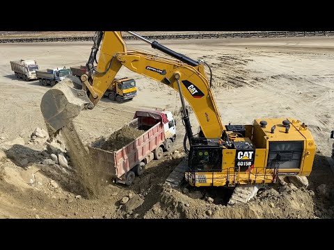 Caterpillar 6015B Excavator Loading Trucks - Sotiriadis Mining Works