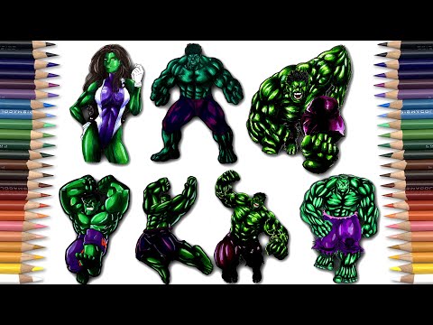 7 Amazing HULK Coloring Pages | The Evolution of Coloring HULKS [NCS Release]
