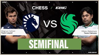 Magnus Carlsen vs Hikaru Nakamura | Chess at EWC 25 - Day 3 - Semifinals