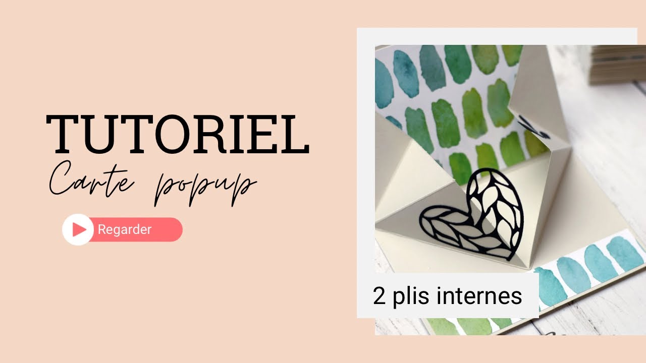 Carte popup avec 2 plis intérieurs facade placeholder