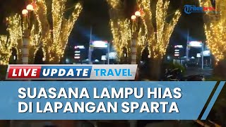 Jelang Natal Pemkot Manado Pasang Lampu Hias di Lapangan Sparta Manado, Begini Suasananya