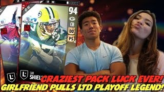 GIRLFRIEND PULLS RARE PLAYOFF LEGEND! WTF ARE YOU KIDDING!? MADDEN 17 ULTIMATE TEAM PACK OPENING!