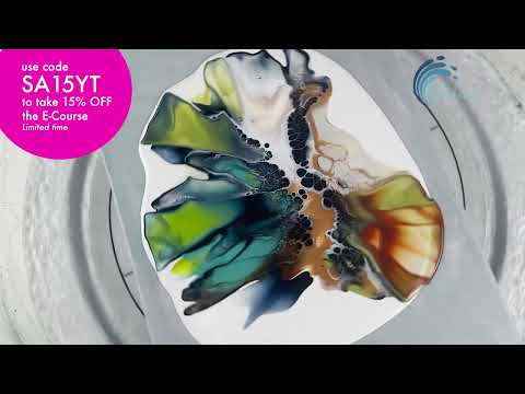 460. Sheleeart - Nature Inspired Landscape - Acrylic Pouring