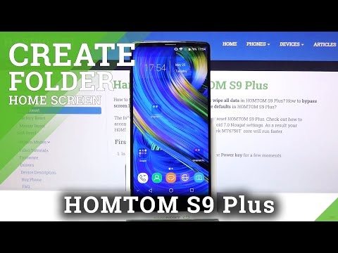 Create Folder with Apps Icons - HOMTOM S9 Plus & Home Screen Organization