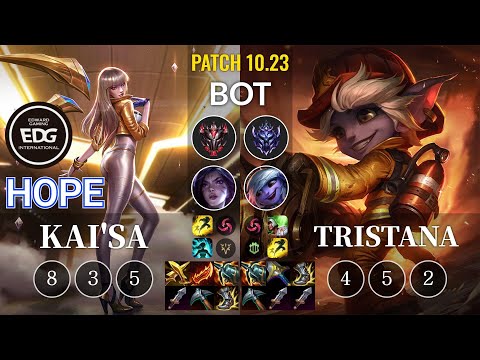 EDG Hope Kai'Sa vs Tristana Bot - KR Patch 10.23