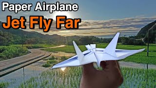 Best Jet Fighter paper airplane fly Far | How to make a paper airplane jet fighter step by step