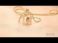 Gold Beauty And The Beast Necklace