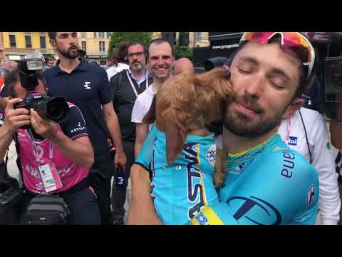When your dog is your biggest fan! Cataldo wins stage 15 of Giro 2019!