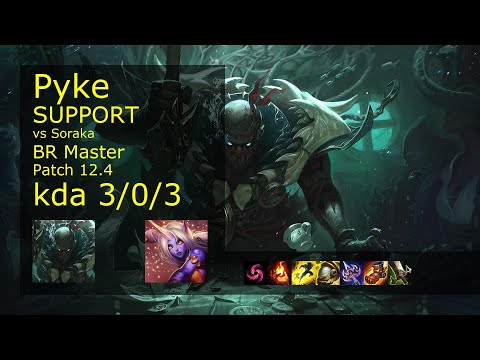 Pyke Support vs Soraka - BR 3/0/3 Patch 12.4 Gameplay