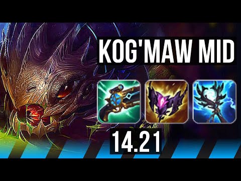 KOG'MAW vs YONE (MID) | Rank 2 Kog'Maw, 13/2/8, Dominating | BR Grandmaster | 14.21