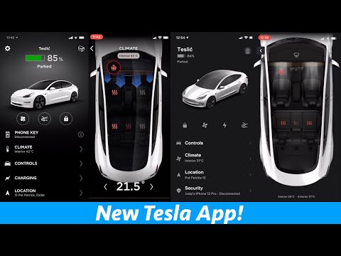 NEW Tesla App Model 3 2021 Faster but lacks colorfulness of the old one! 😒(Old vs New comparison)