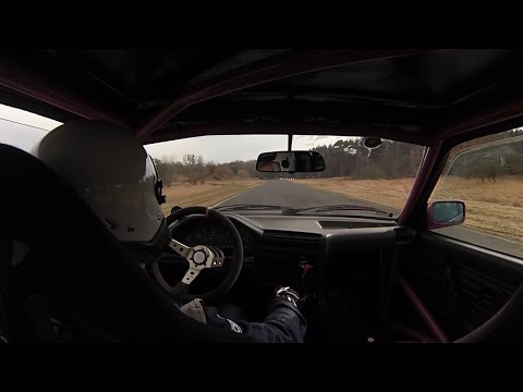 Adam Frąckowiak, BMW E30 318is - onboard MIX, próba nr 2 - II Power  Stage Bednary, 11.03.2017