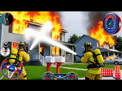 US Fire Truck Rescue Simulator 3D - 911 Emergency Firefighter Games - Android GamePlay