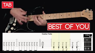 Best Of You (Foo Fighters) - TAB, Guitar lesson/ tutorial - complete song cover