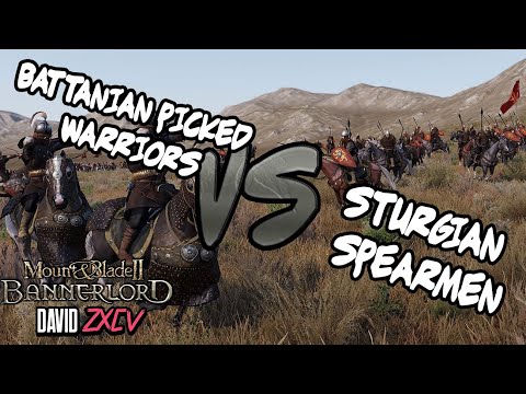 Mount and Blade 2 Bannerlord Face off: Sturgian Spearmen v Battanian Picked Warriors