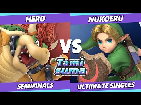 TAMISUMA 224 Semifinals - Hero (Snake, Bowser) Vs. Nukoeru (Young Link) SSBU Smash Ultimate