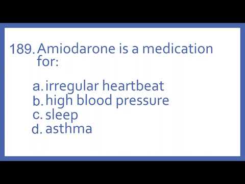 Top 200 Drugs PTCB NAPLEX Practice Test Question - Amiodarone is a medication for
