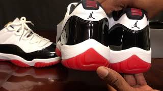 Air Jordan 11 Low Concord Bred Real vs Fake review plus UV light