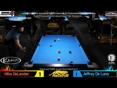 Mike DeLawder vs Jeffrey De Luna | 2021 Brewlands North Lakeland Open 9-Ball Event Match #13
