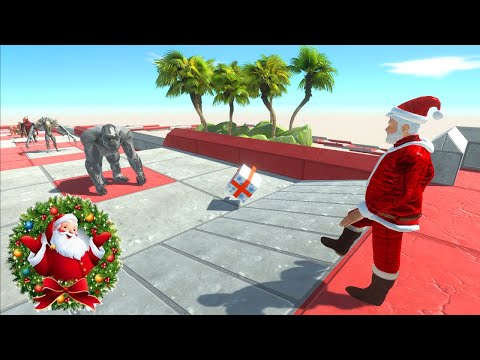 SANTA CLAUS DEATH FALL - Animal Revolt Battle Simulator