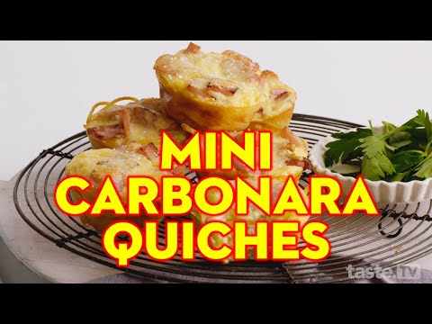 How to make mini muffin carbonara quiches | taste.com.au