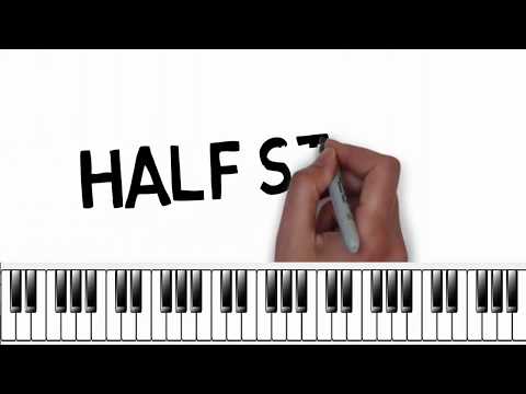 Half Steps and  Whole Steps on Your Piano (Music Theory Lesson)