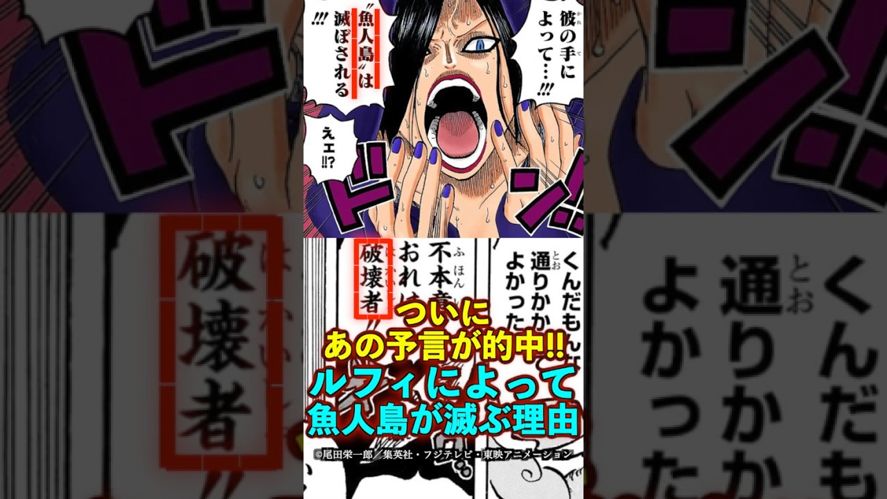 【ワンピース】ルフィが魚人島を滅ぼす予言の真相判明！破壊者ロキの役割がヤバすぎ※最新話ネタバレ注意 #ワンピース #onepiece #考察