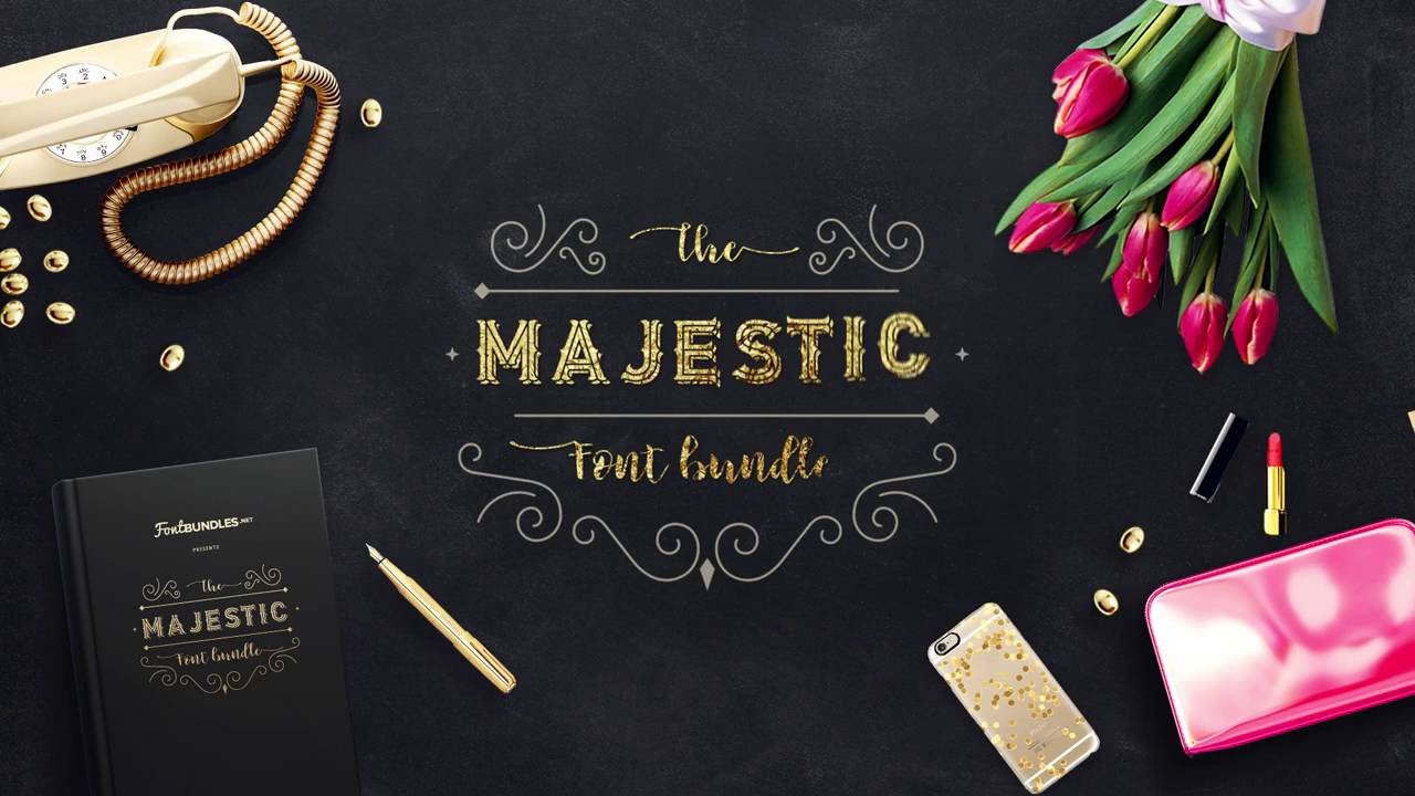 🤩 The Majestic Font Bundle