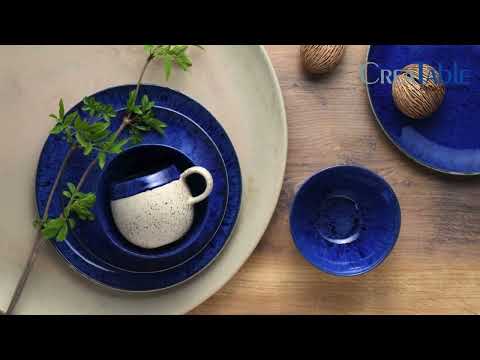 Service Deep Blue Sea - 8 éléments Grès - Bleu - 8 éléments