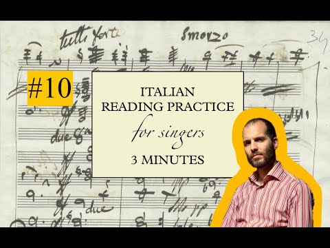 ITALIAN READING LESSONS for singers - No 10 "Il Bravo" - Saverio Mercadante