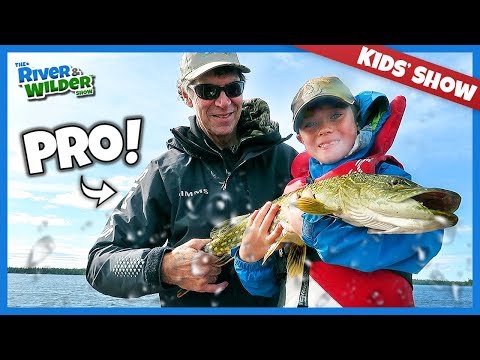 Kooky kids fishing lesson turns into MONSTER CATCH | River and Wilder