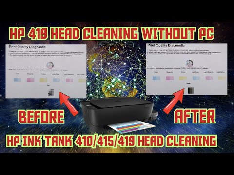 hp 419 head cleaning without pc | hp ink tank 310/410/415/419 head cleaning without computer #video