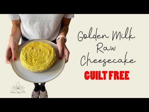Golden Milk Raw Cheesecake 💛 GUILT FREE Healthy Snack recipe - Zohar.Yoga.Flex