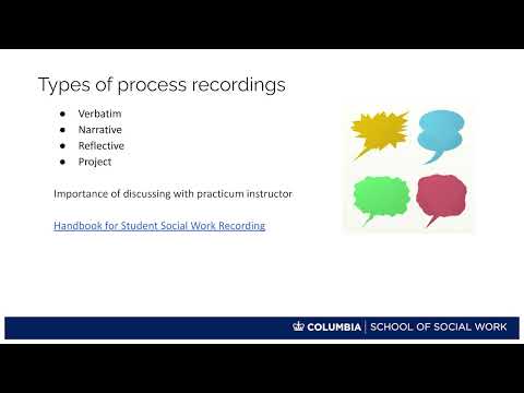 Process Recording Social Work Sample