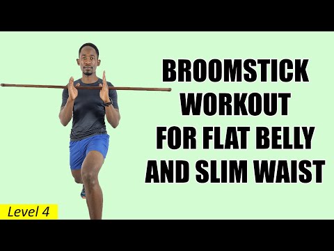 30 Min Broomstick Workout for A Flat Belly and Slim Waist
