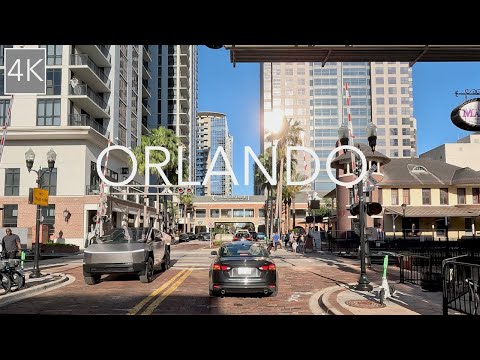 Downtown Orlando Florida Drive 4K - Driving the Theme Park Capital of the World