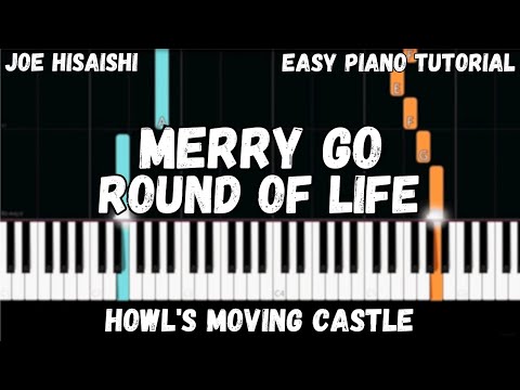 Howl's Moving Castle - Merry Go Round of Life (Easy Piano Tutorial)