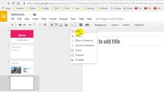 How to insert a curves, lines and arrows in Google slides