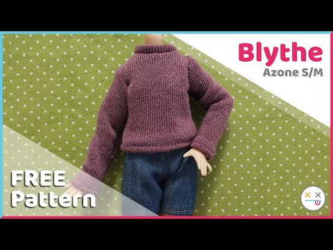 Sewing an Sweater 01 for Azone Blythe (Free Pattern Included!)