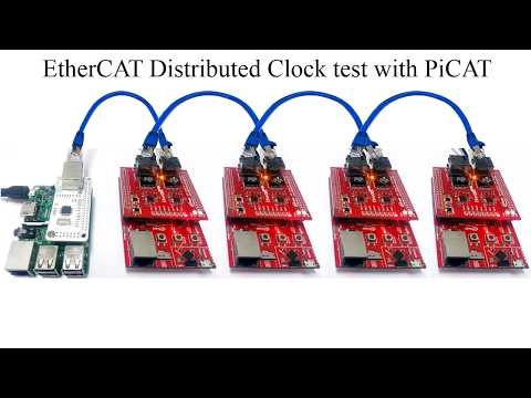 EtherCAT Master Distributed Clock (DC) tests on Raspberry Pi