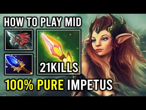 How to Play Mid Enchantress Against Invoker with 100% Pure Impetus Machine Gun Dota 2