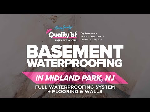 Full Basement Waterproofing  + Flooring & EverLast Wall Installation In Midland Park, NJ