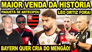 MAIOR VENDA DA HISTÓRIA! BAYERN QUER LEVAR NOVA JOIA DO FLAMENGO! LUCAS PAQUETA DE VOLTA AOS TREINOS
