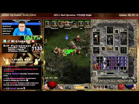 Diablo 2 - 8 MAN BARBARIAN HARDCORE SPEEDRUN!