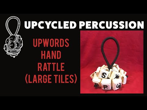 Upcycled Percussion - Upwords Game Tiles Hand Rattle / Shaker image 5
